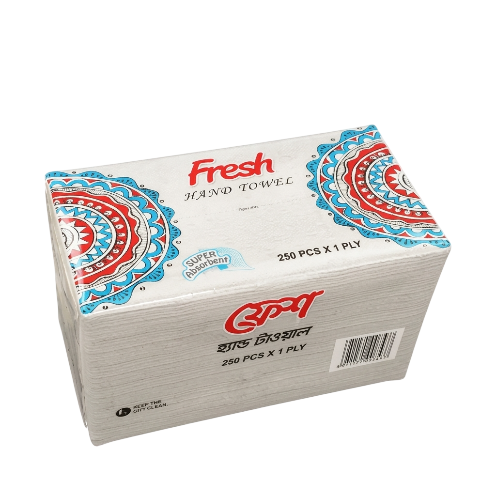 Fresh Hand Towel (250×1 Ply) 1 Pc
