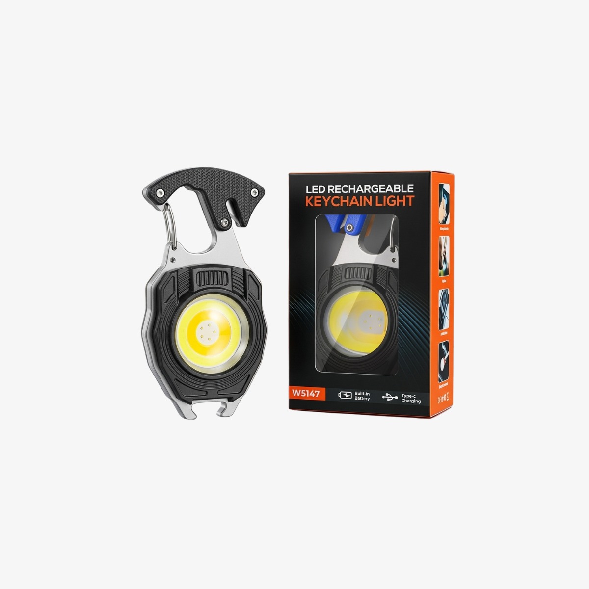 Rechargeable Flashlight Mini 4 in 1