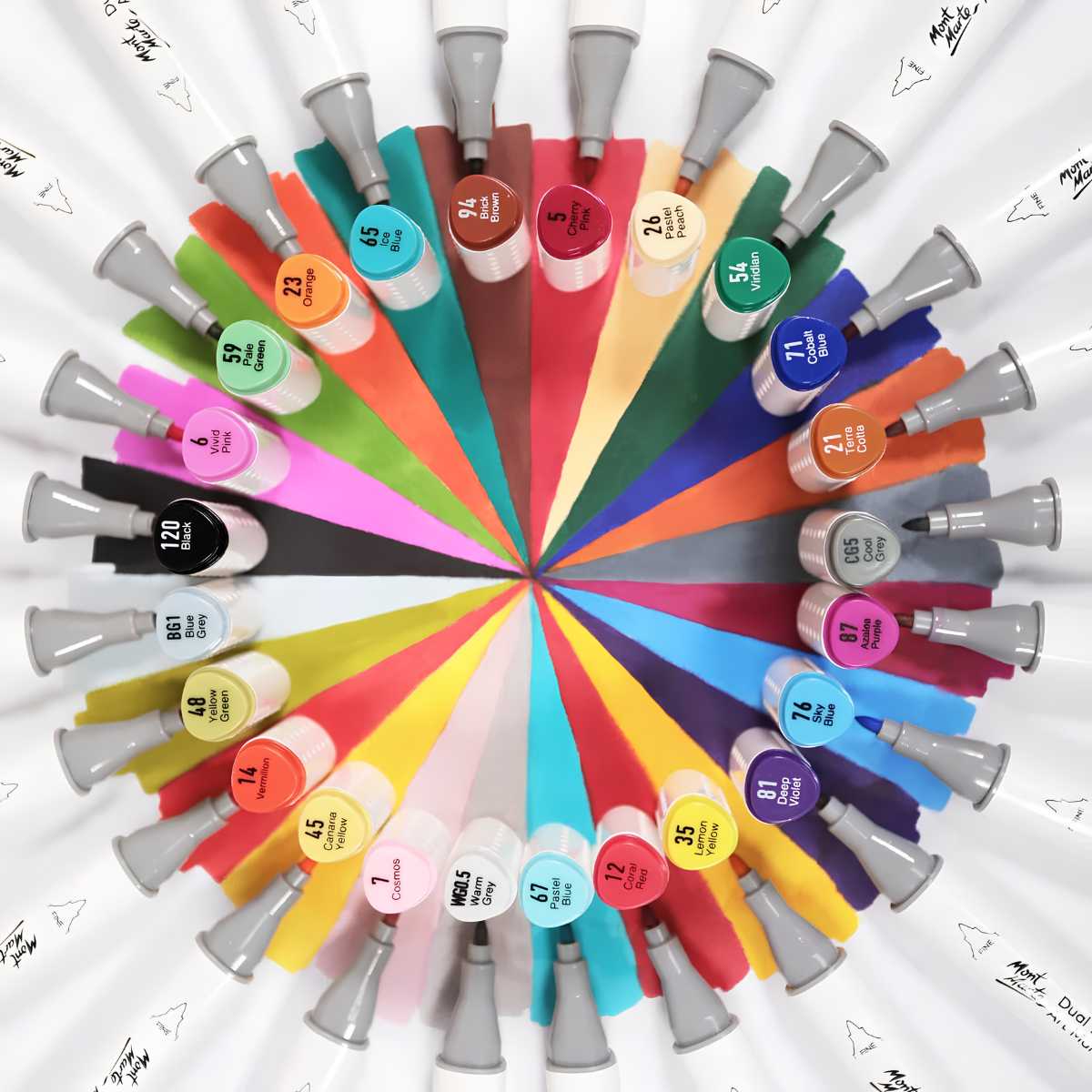 Mont Marte Dual Tip Art Marker Set Premium 24 Pcs MMPM0018