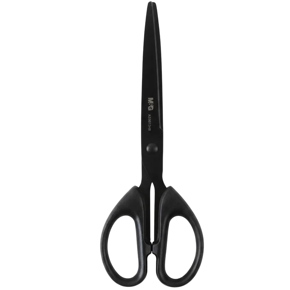 M&G Black Coating Stainless Steel Scissor 7 Inch with Soft Grip