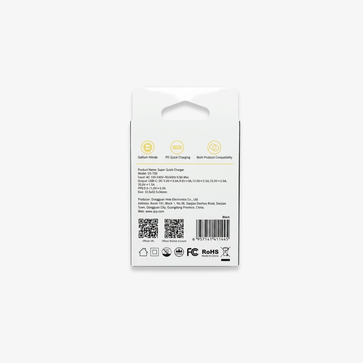 QCY 30W Super Quick Charger PD GN106MG