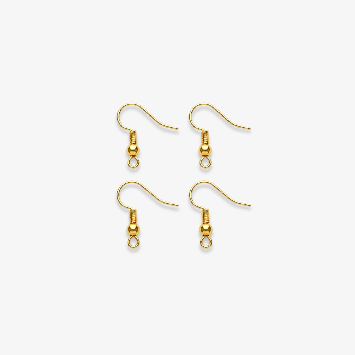 Earring Hook Metal Jewellery 50 Pcs Golden