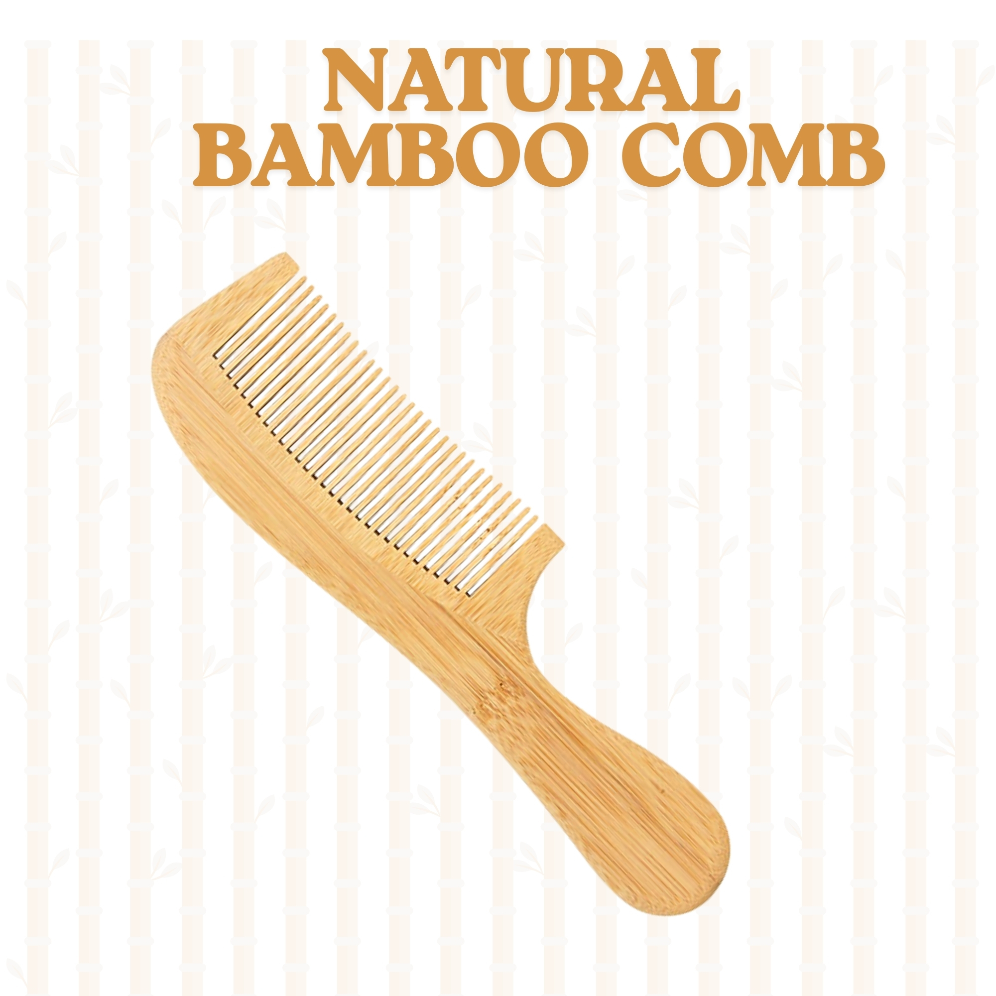 Bamboo Hair Comb Brush for Smooth & Healthy Hair