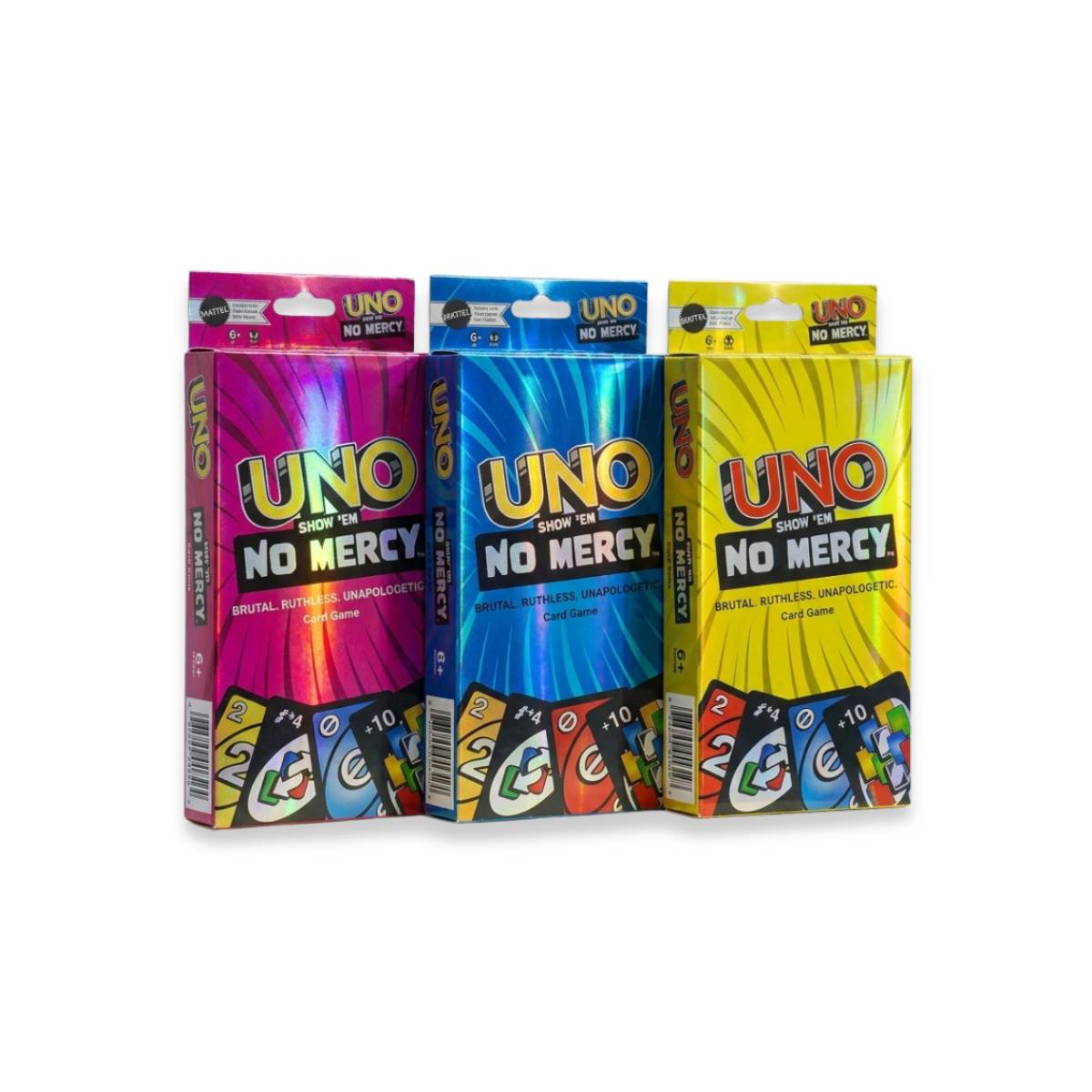 UNO Show ‘EM No Mercy Card Game Mattel 168 Cards Random Color