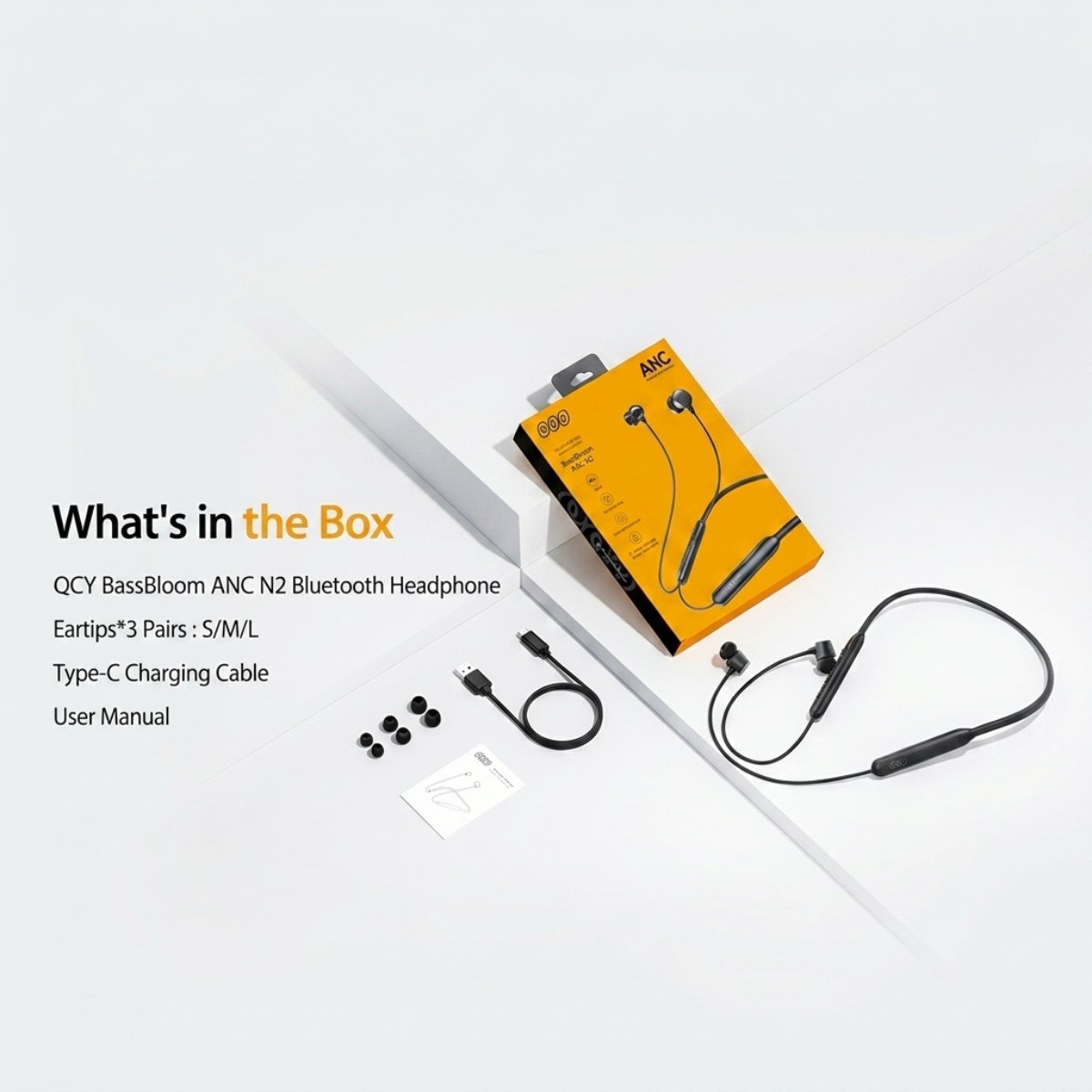 QCY BassBloom ANC N2 In-ear Neckband Headphones