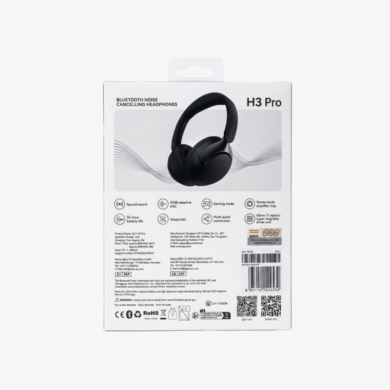 QCY H3 Pro Wireless Noise Cancellation Headphones