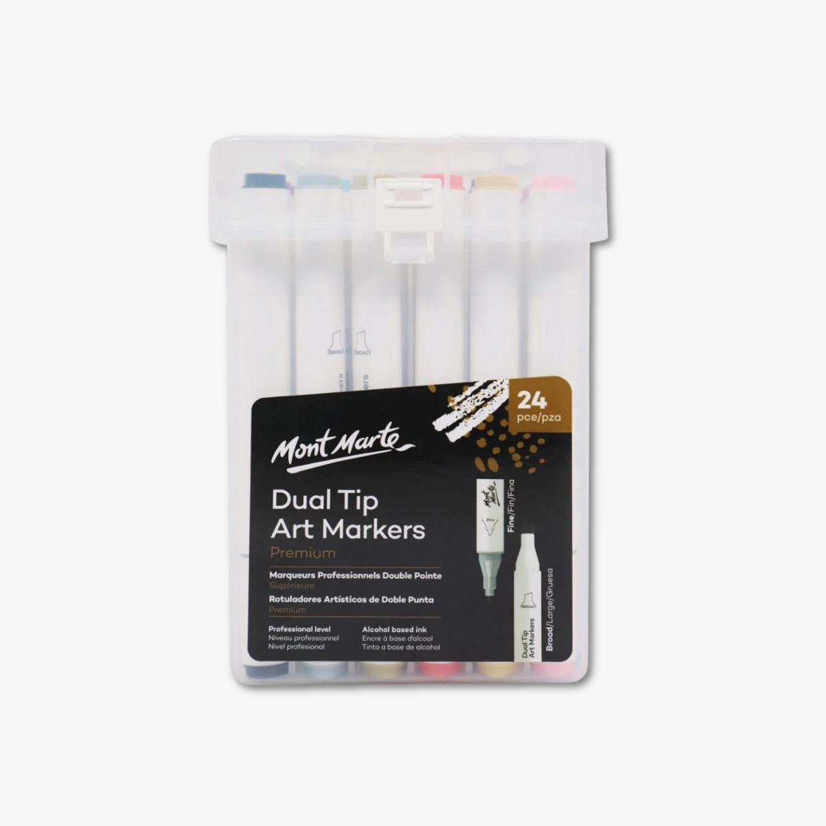 Mont Marte Dual Tip Art Marker Set Premium 24 Pcs MMPM0018