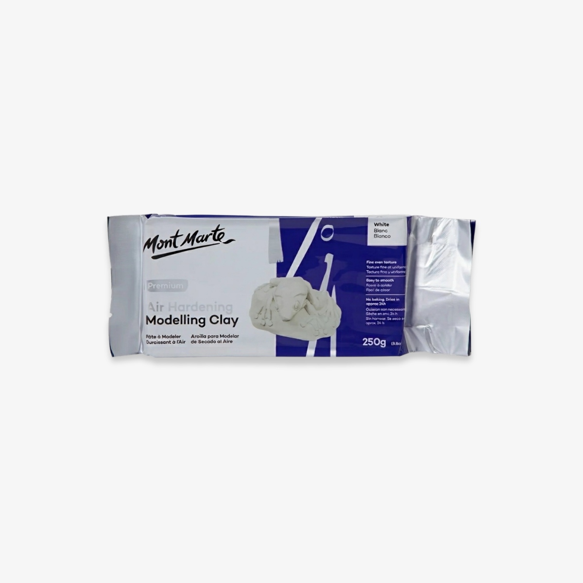 Mont Marte Air Hardening Modelling Clay Premium 250g White