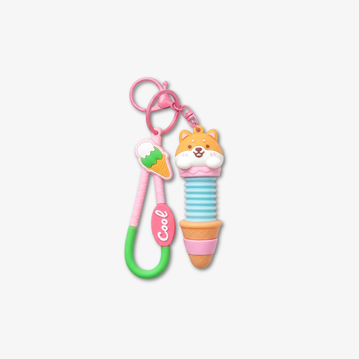 Extendable Baby Rabbit Key Chain Random Color 1 Pc