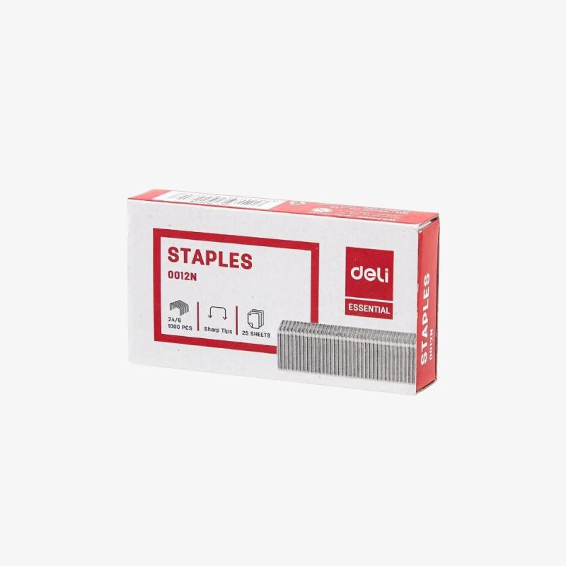 Deli 24/6 Staple Pins 1 Box 1000 Pcs