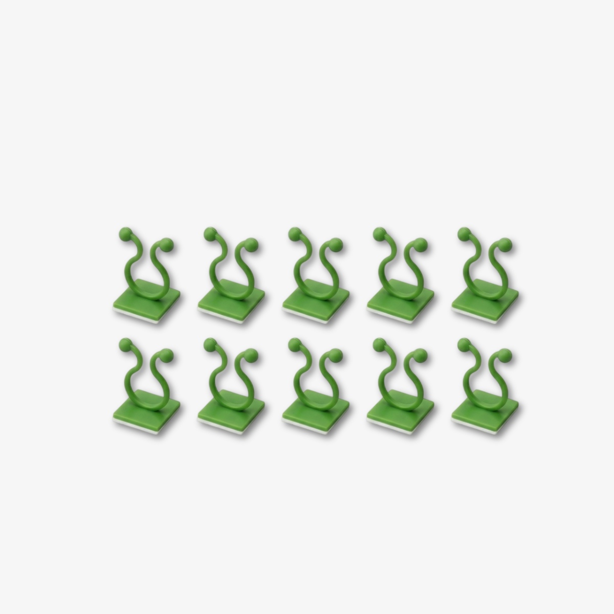 Self-Adhesive Vertical Wall Plant Pot Hook Set Green 1 Pack 10 Pcs Green Plant Garden Wall Vine Clips, Provide Support For Plant Vines Seamless Connection Design Suitable For Indoor & Outdoor