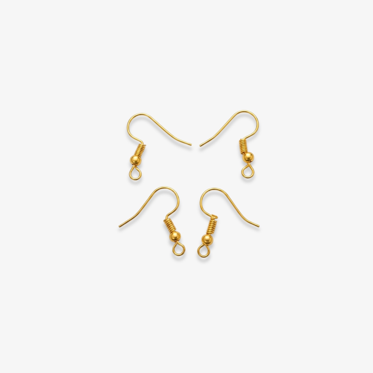 Earring Hook Metal Jewellery 50 Pcs Golden