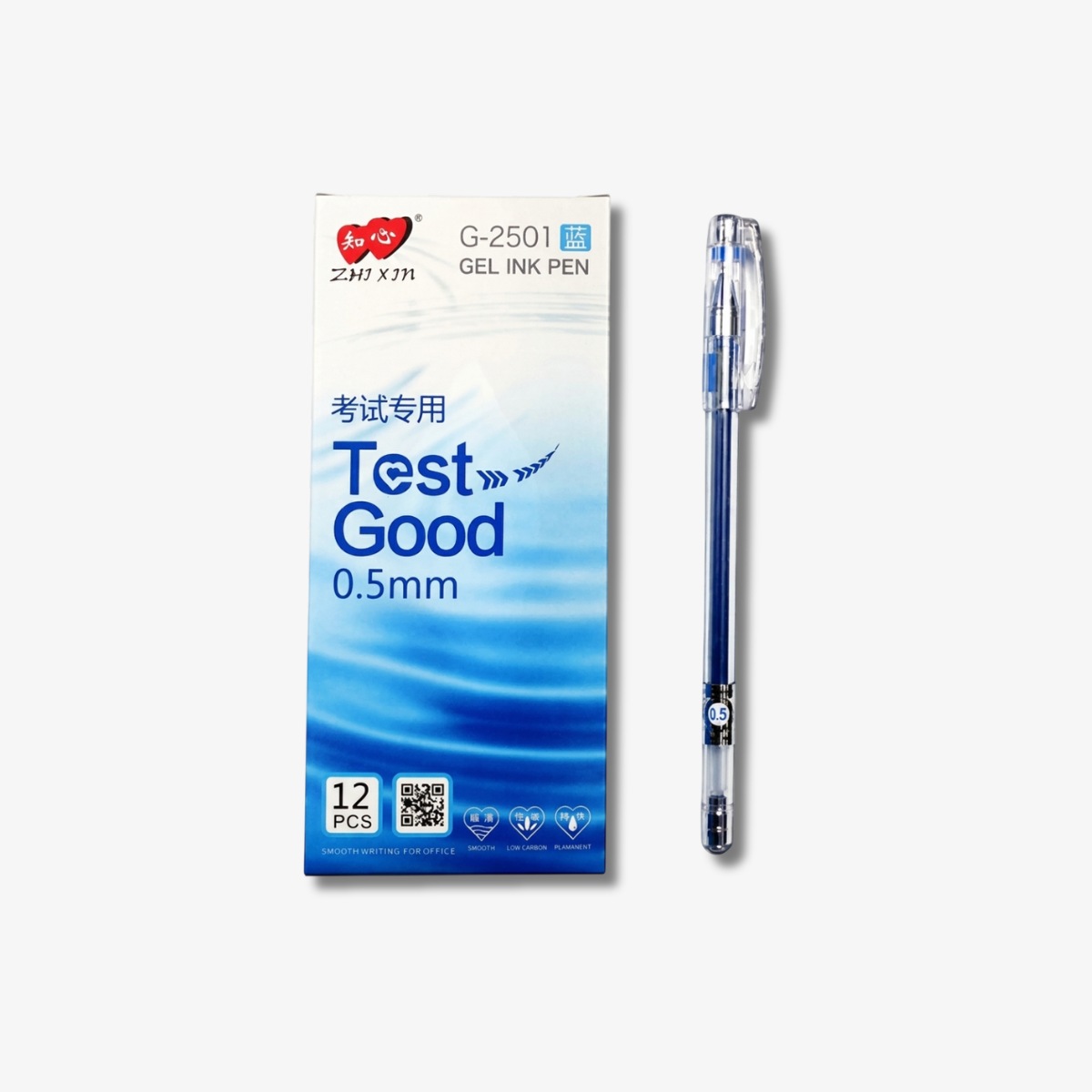 Test Good 0.5mm Blue Gel Pen 12 Pcs Pack