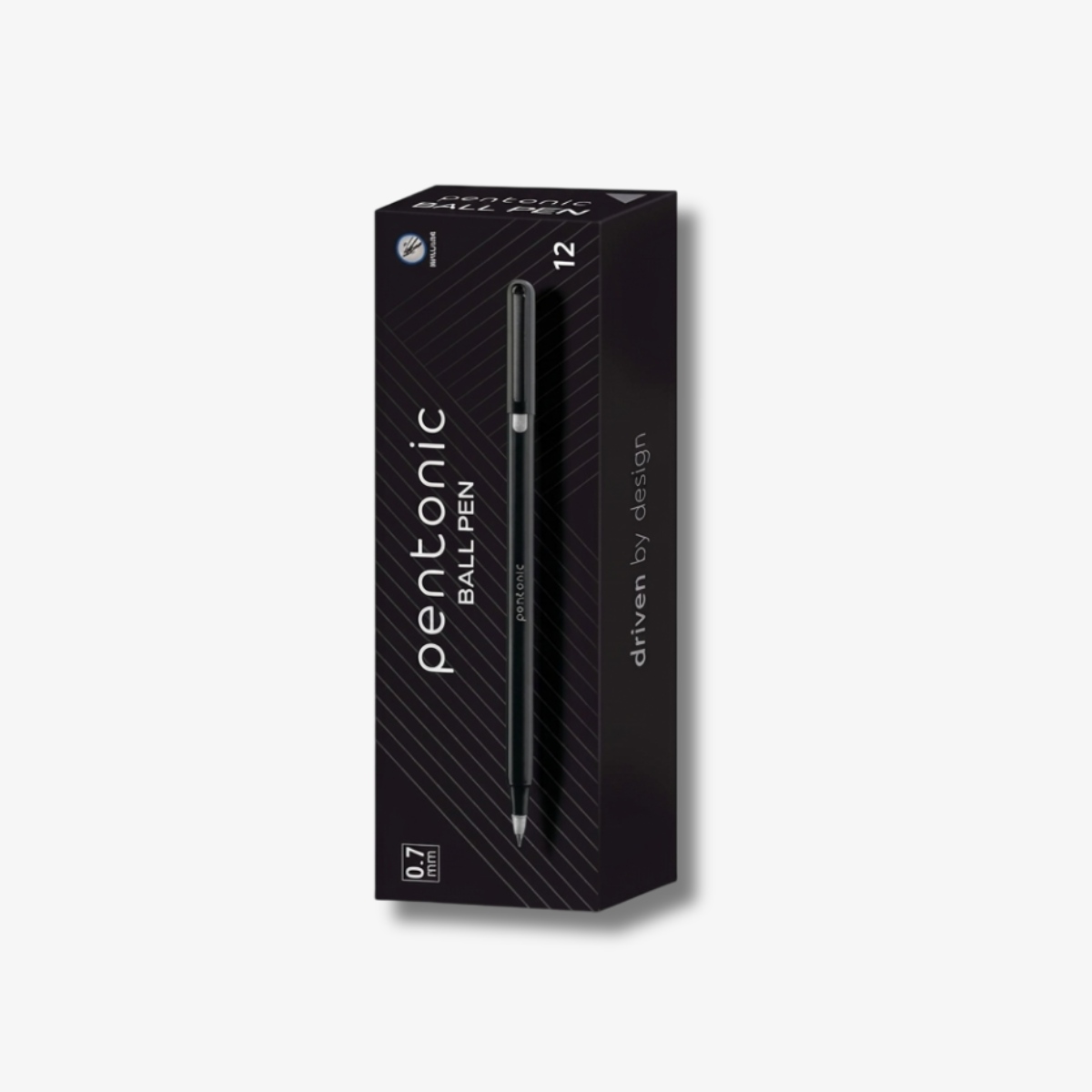 Pentonic Ball Pen Black 12 Pcs Pack