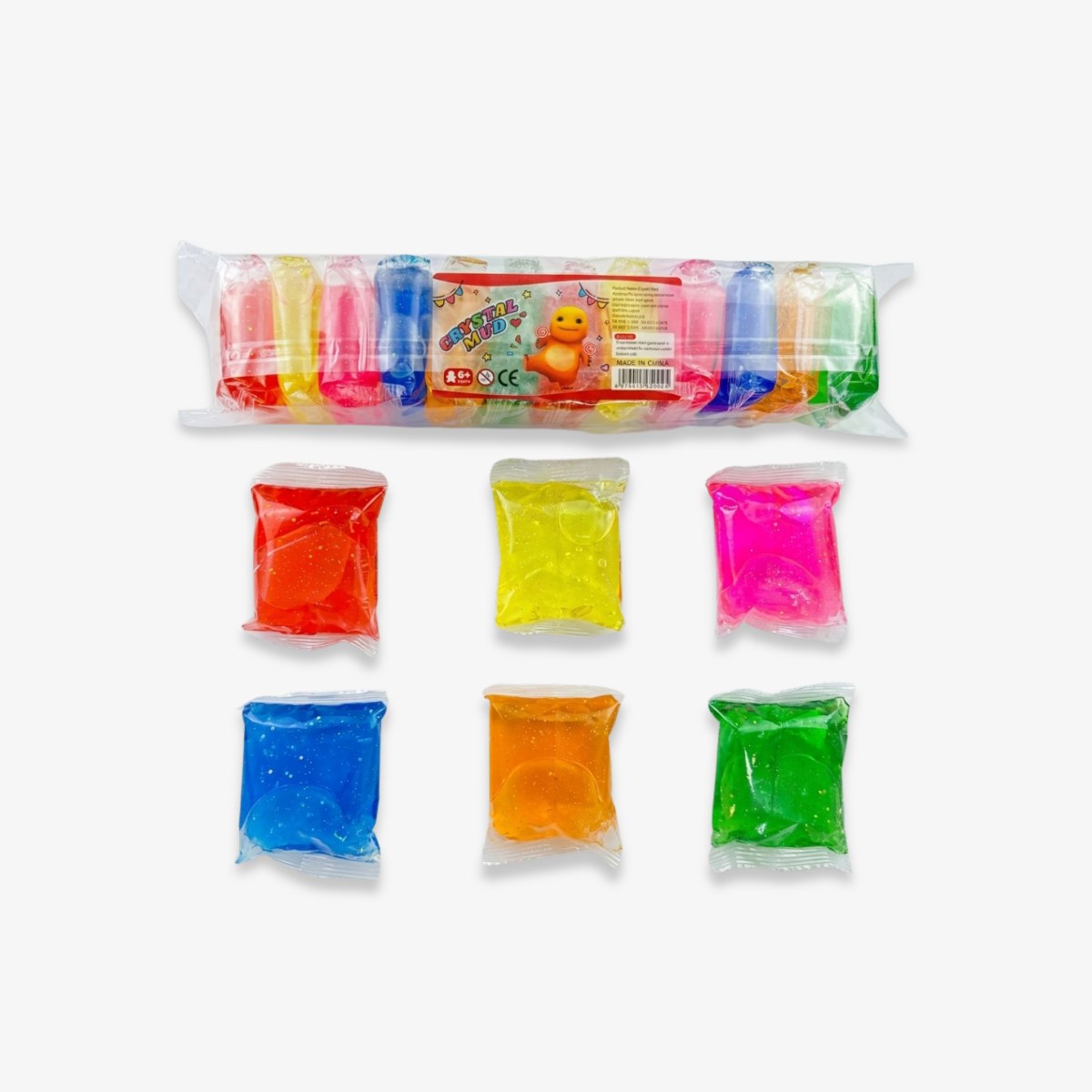 Crystal Slime Clay 1 Pack 12 Colors for Baby