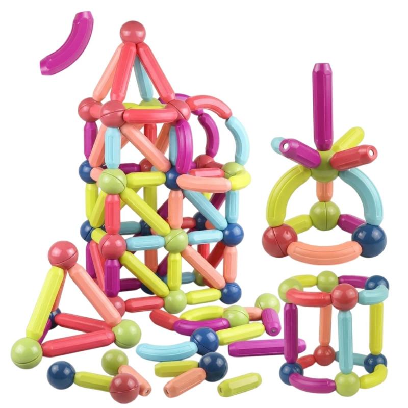 Magnetic Block Building Toy Set 64 Pcs for Kids