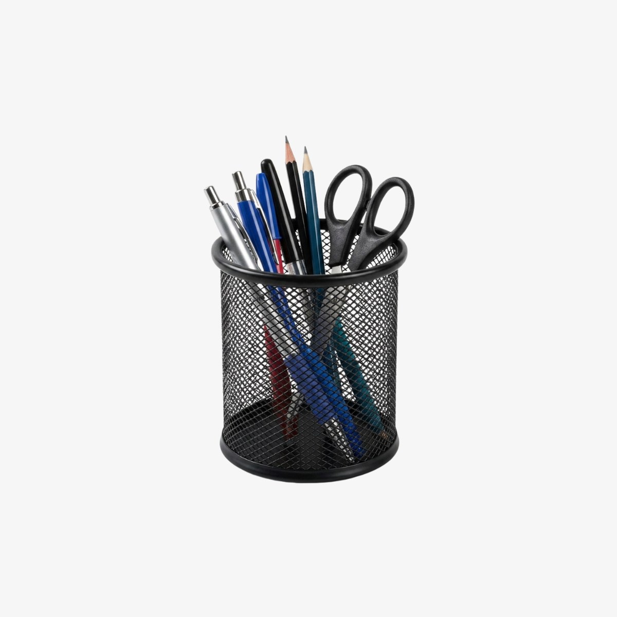 Mesh Pen Holder Round Black