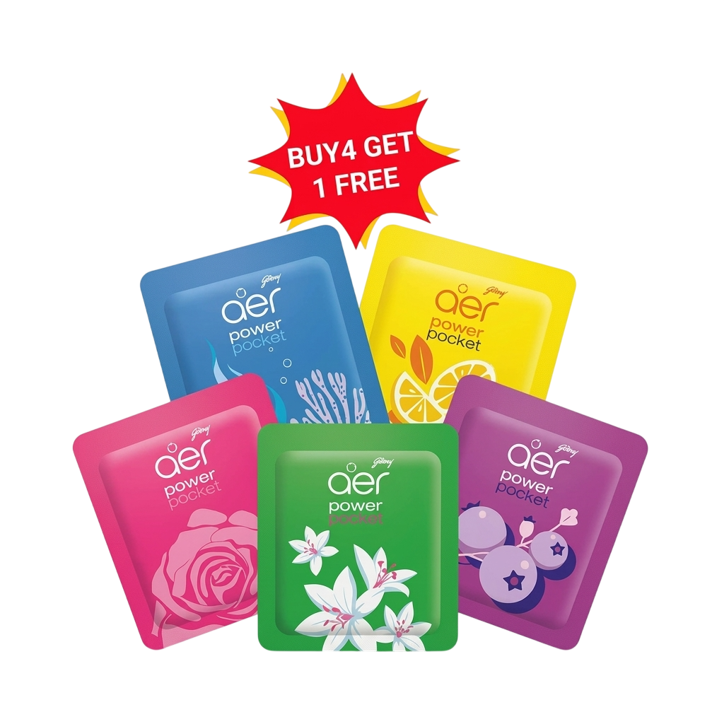 Godrej Aer Power Bathroom Fragrance Assorted (Buy 4 Get 1 Free)