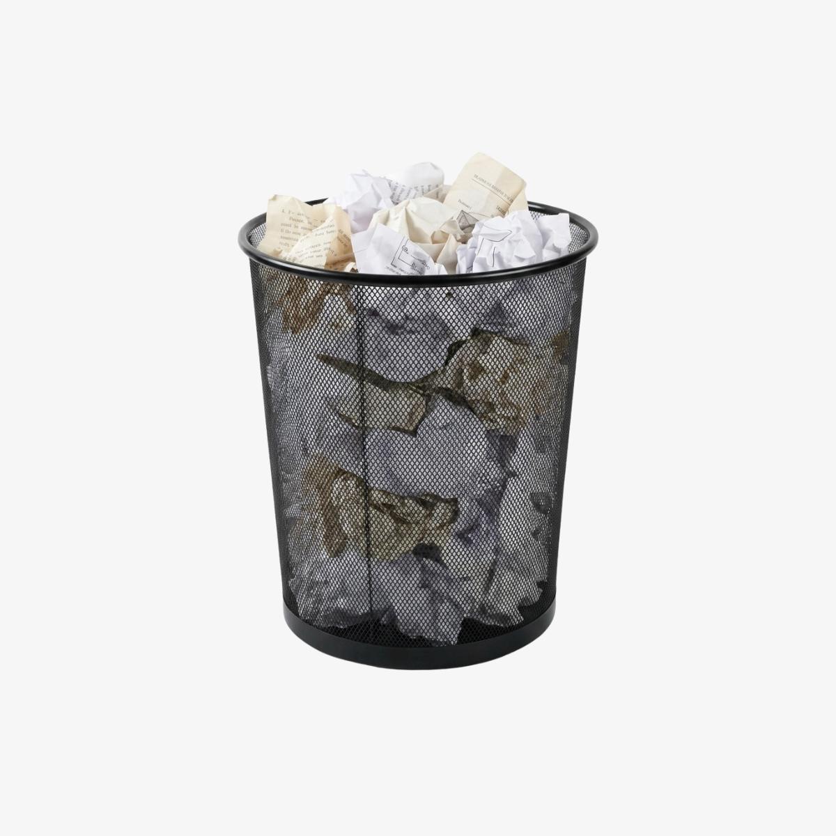 Mesh Waste Bin Black