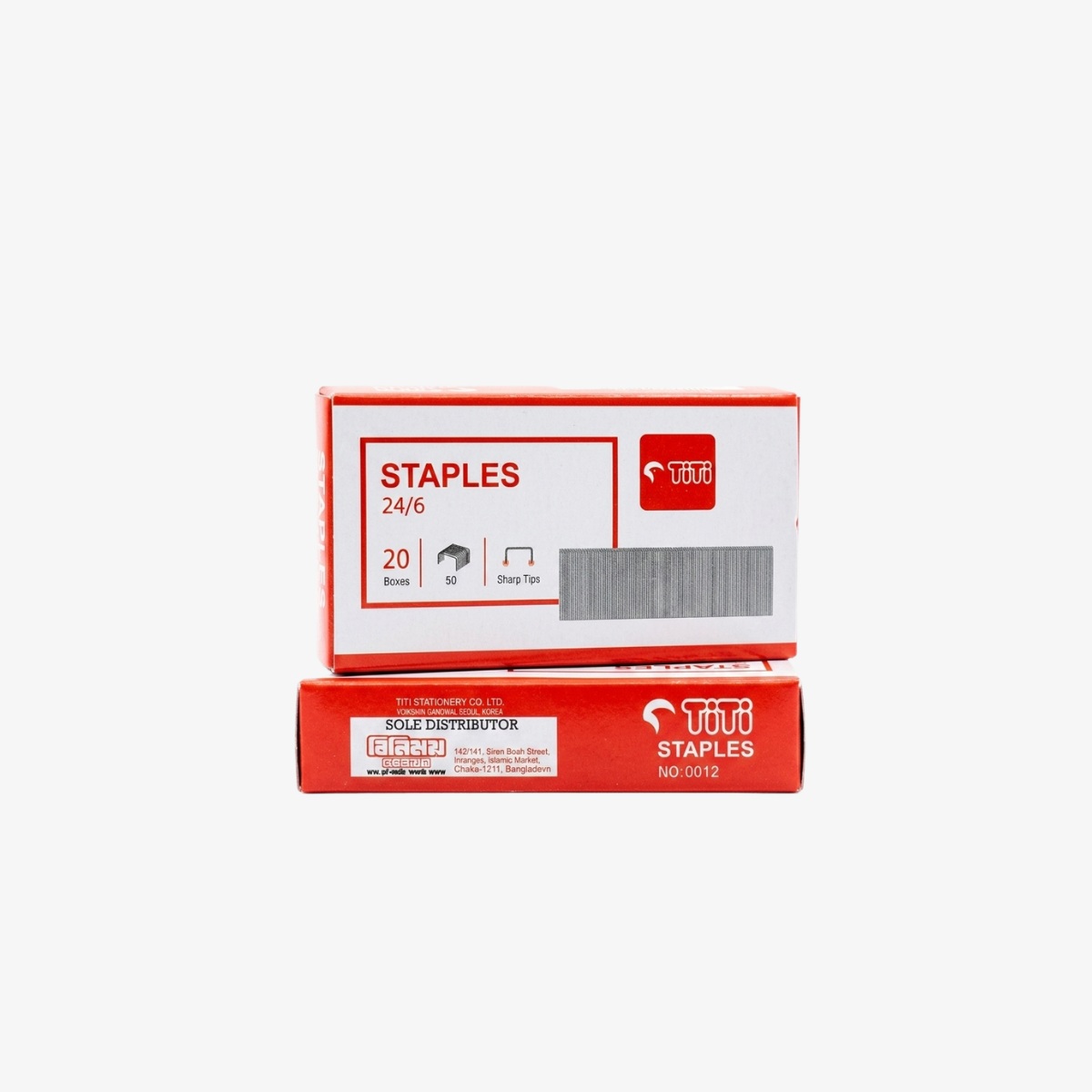 Titi 24/6 Staple Pins 1 Box 1000 Pcs