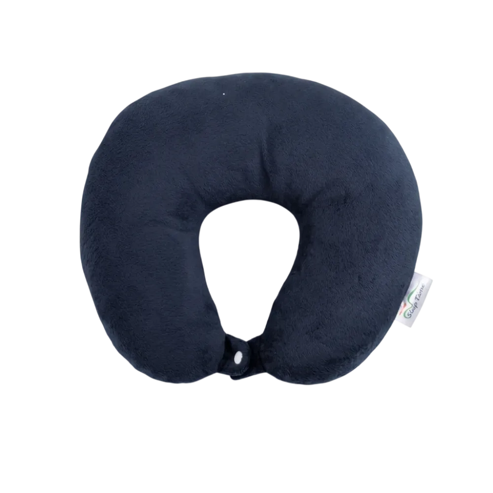 Regular Neck Pillow 1 Pc Random Color Soft Velvet Fiber Travel Comfort Neck Pillow