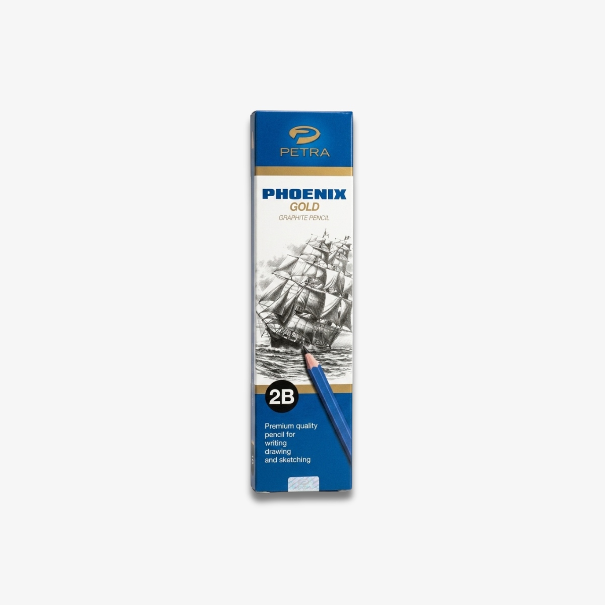 Petra Phoenix Gold Graphite Pencil 2B 12 Pcs