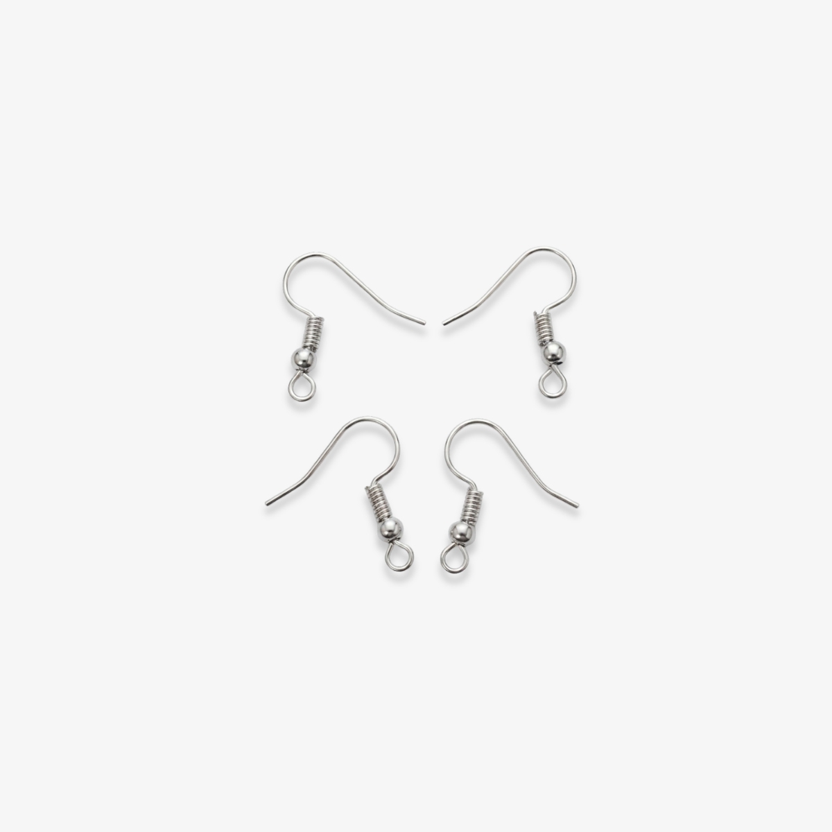Earring Hook Metal Jewellery 50 Pcs Silver