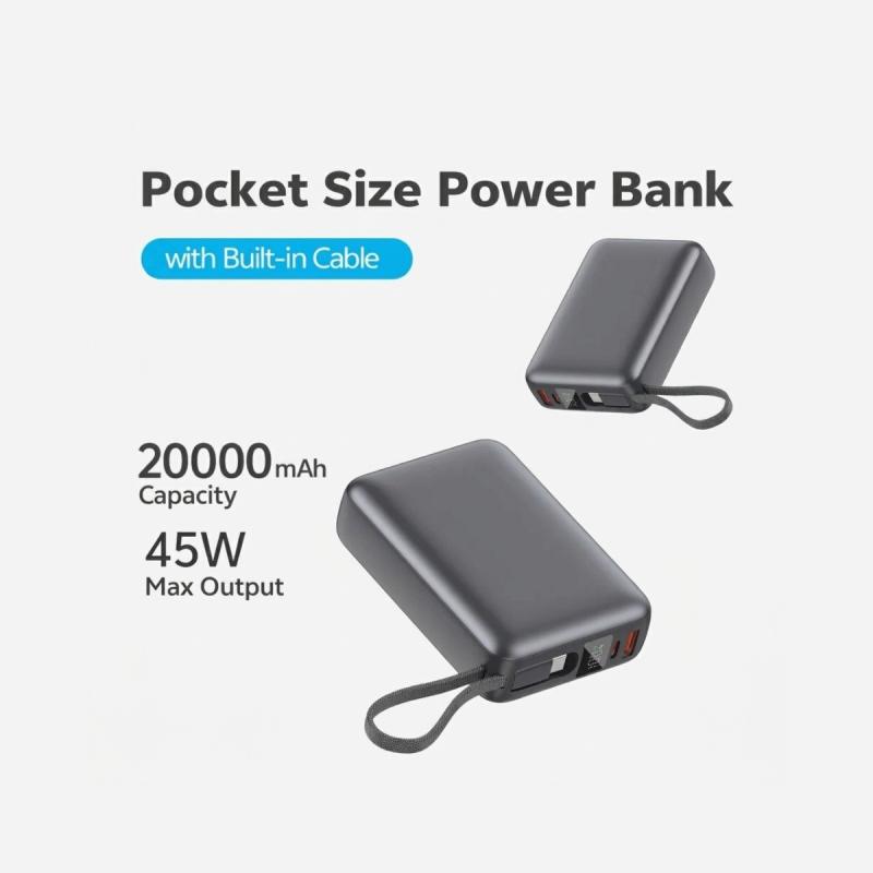 QCY 45W 20000mAh PD Fast Charging Power Bank PB20A