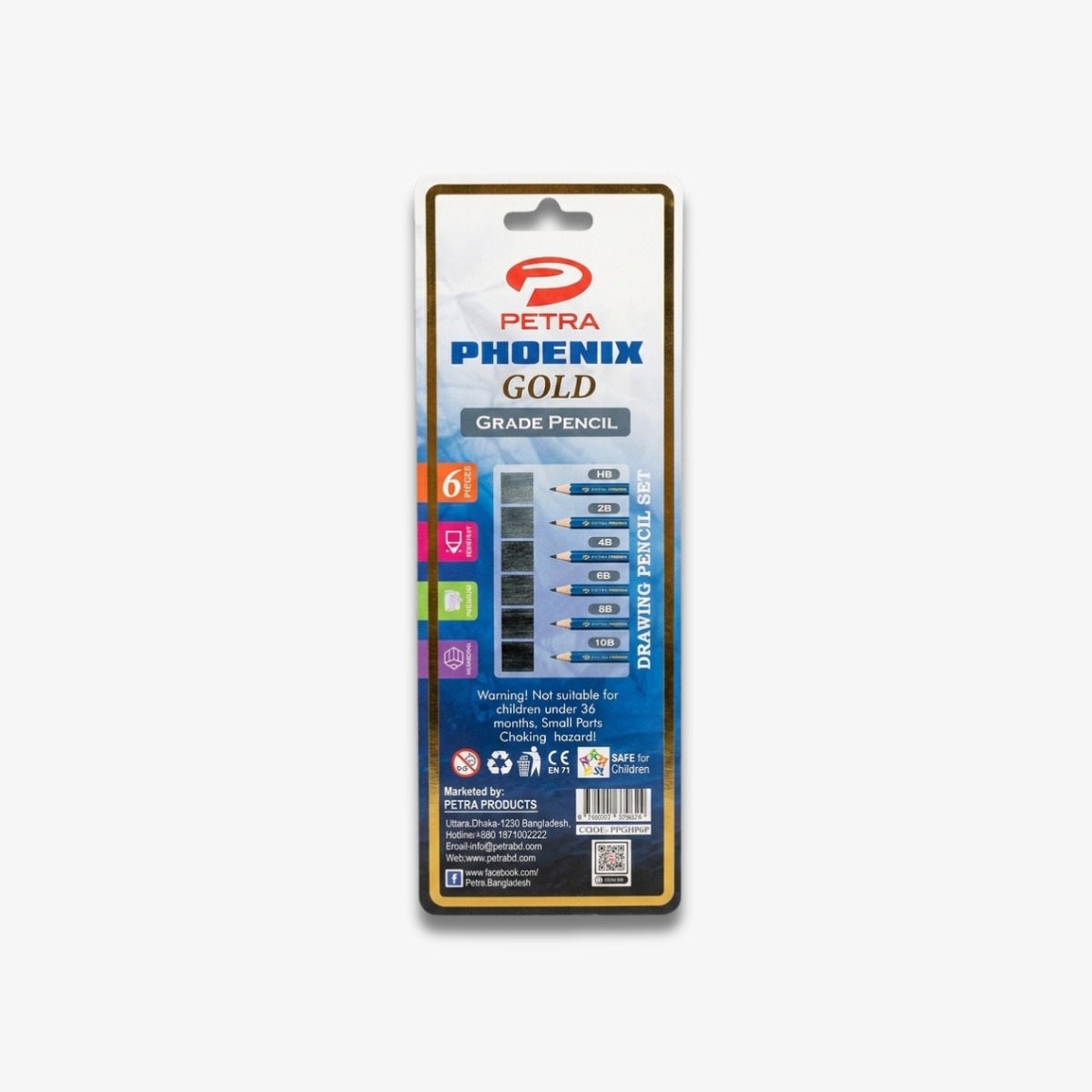 Petra Phoenix Gold Grade Pencil 6 Pcs