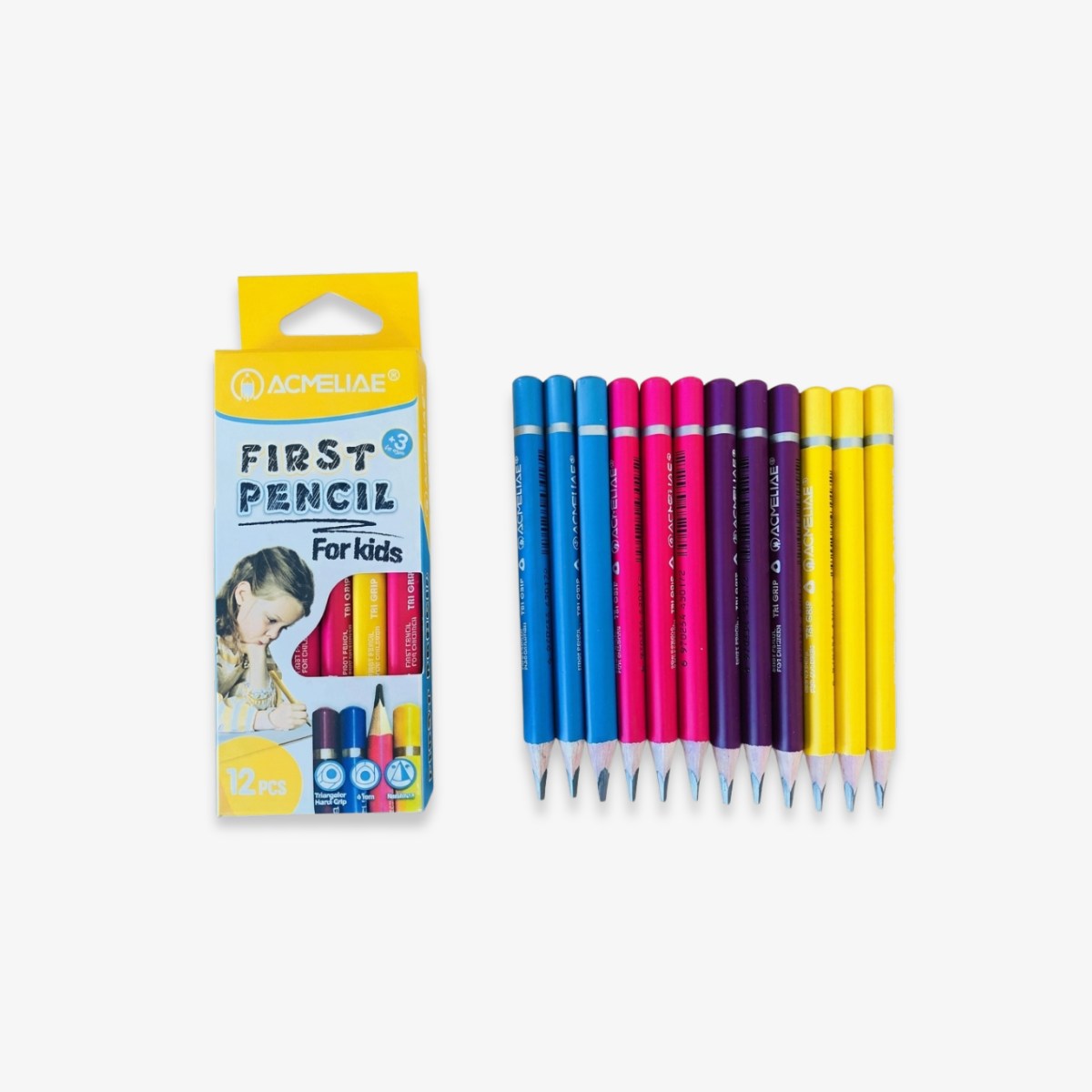 Acmeliae First Pencil for Kids Age 3+ 12 pcs