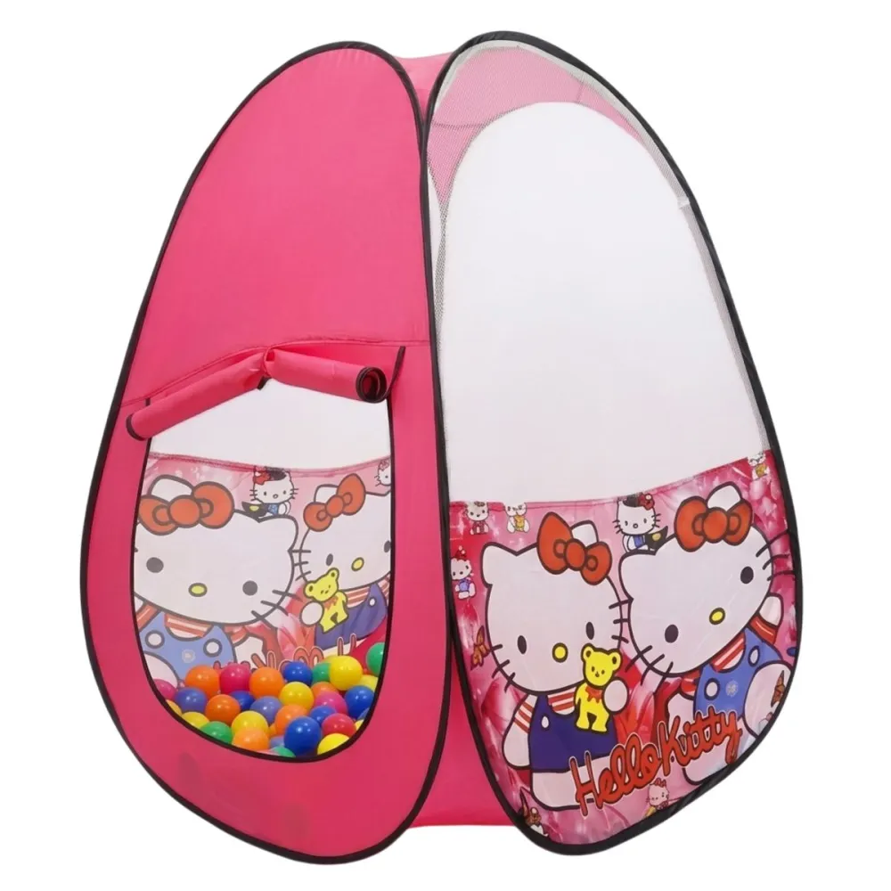 Hello Kitty House Pink Color for Kids with 50 Pcs Ball
