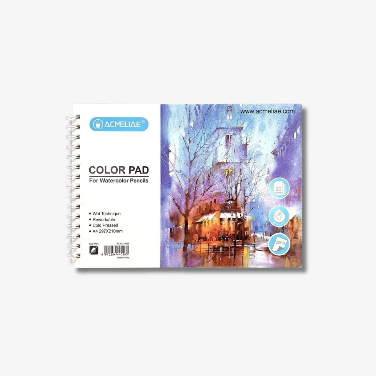 Acmeliae Color Pad A4 for Water Color Pencil