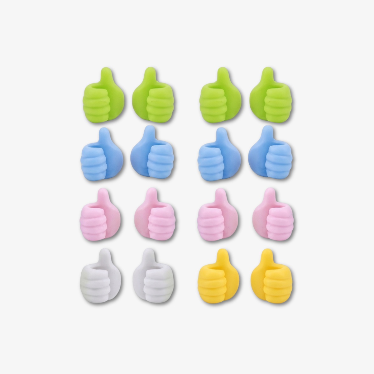 Adhesive Multifunctional Hand Shape Wire Clip 1 Pack 10 Pcs Random Color Wall Clip Hanger Keys Cable Holder