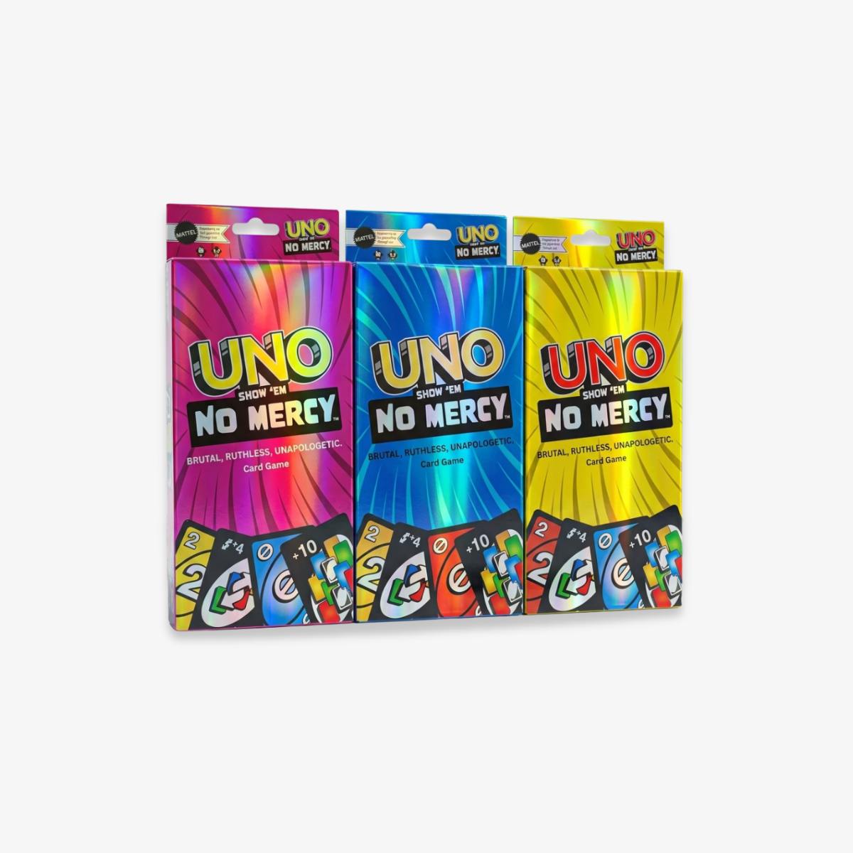 UNO Show ‘EM No Mercy Card Game Mattel 168 Cards Random Color