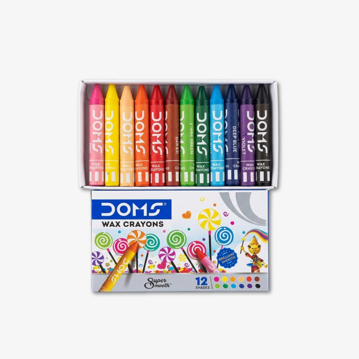 Doms Wax Crayon 12 Colors Pack