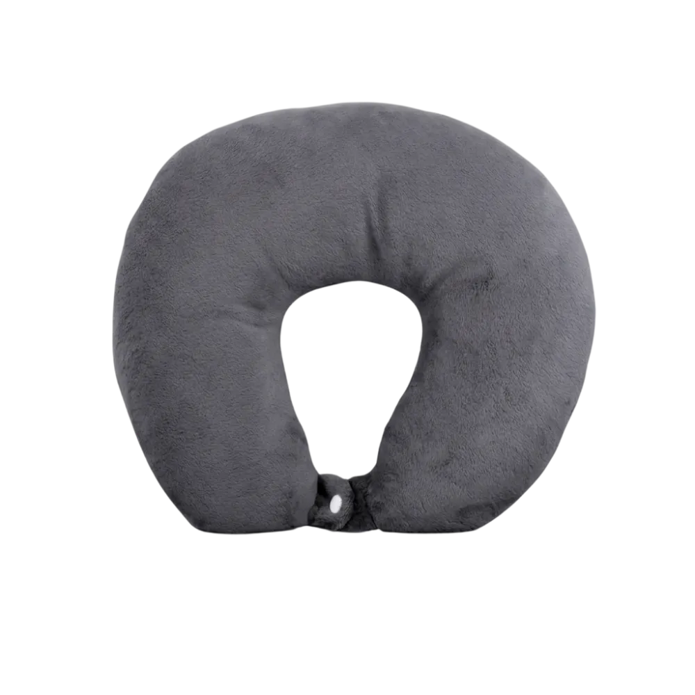 Regular Neck Pillow 1 Pc Random Color Soft Velvet Fiber Travel Comfort Neck Pillow