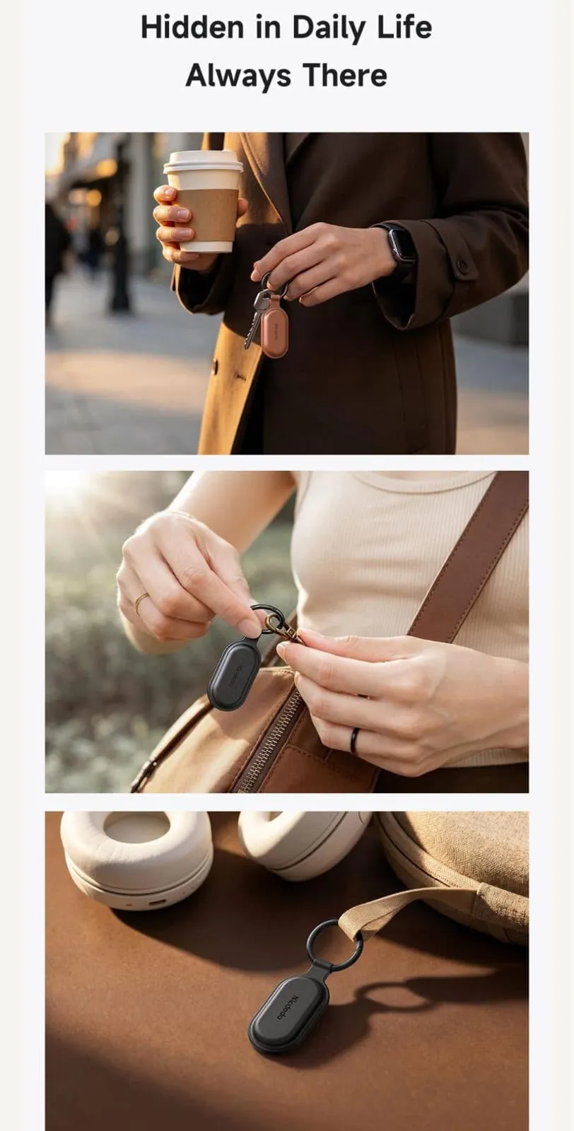 Mcdodo Napa Pro Portable Keyring Find My Locator (AT-3841)  Protect Your Bag/Keys with Apple Find My App with 12 Month Official Waranty