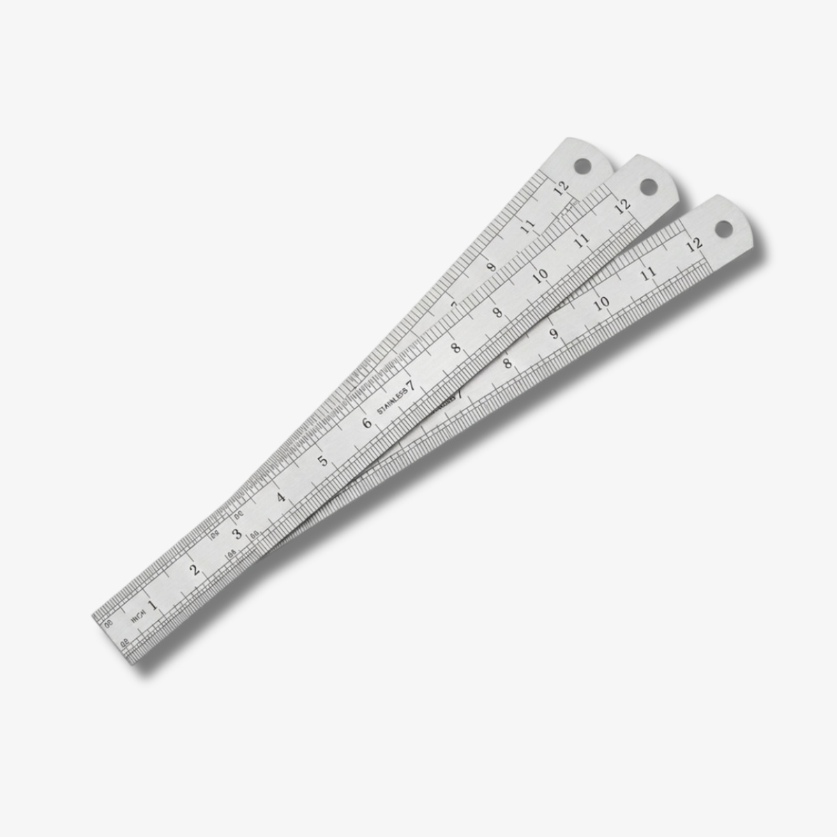 Stainless Steel Ruler 12 Inch 3 Pcs