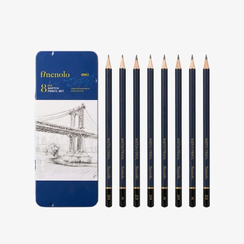 Finenolo Sketching Pencil-Set 8 Pcs Pencil