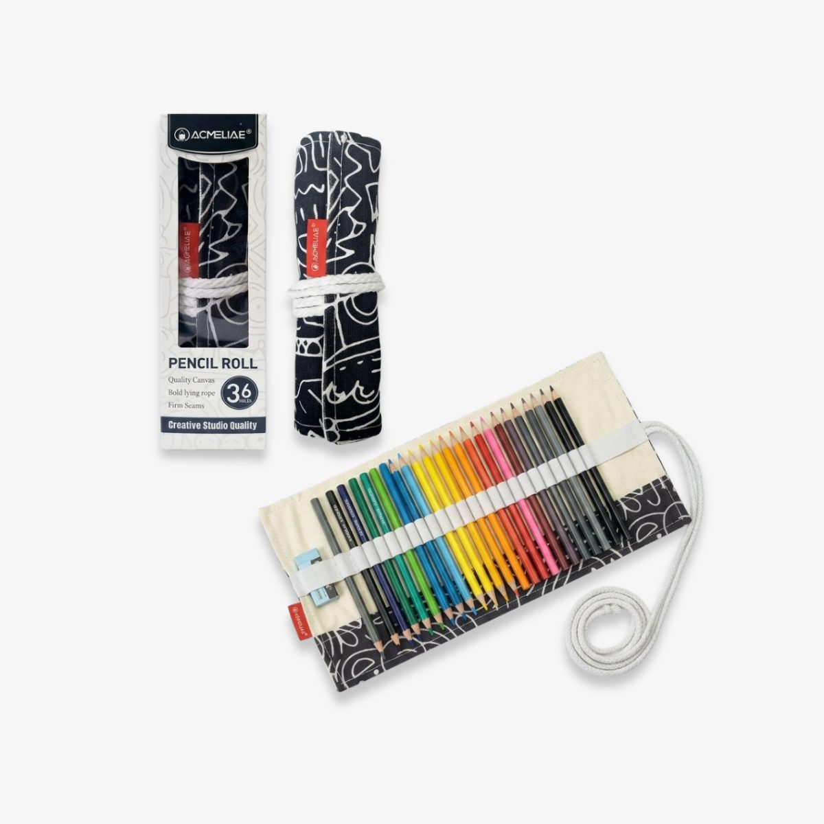 Acmeliae Cotton Printing Pencil Roll 36 pcs