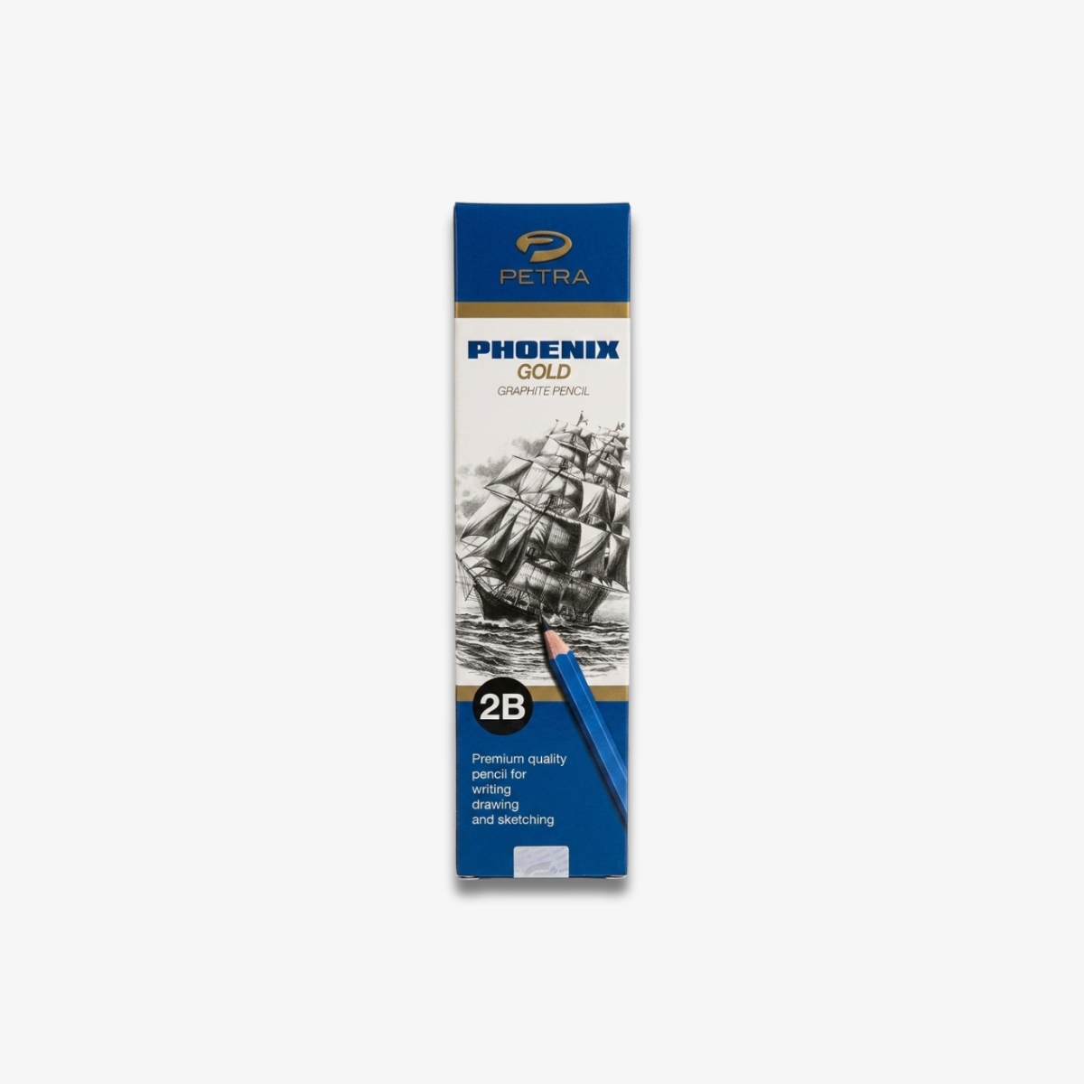 Petra Phoenix Gold Graphite Pencil 2B 12 Pcs