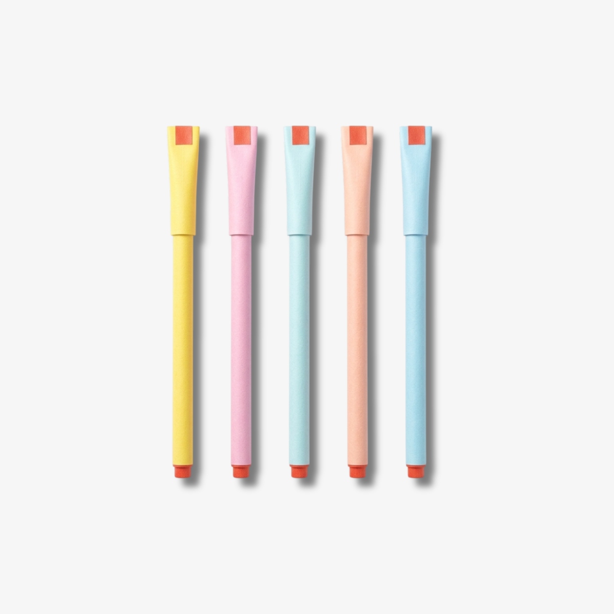 Eco-Friendly Recycled Paper Pen Black 5 Pcs Disposable Writing Pen With Seed