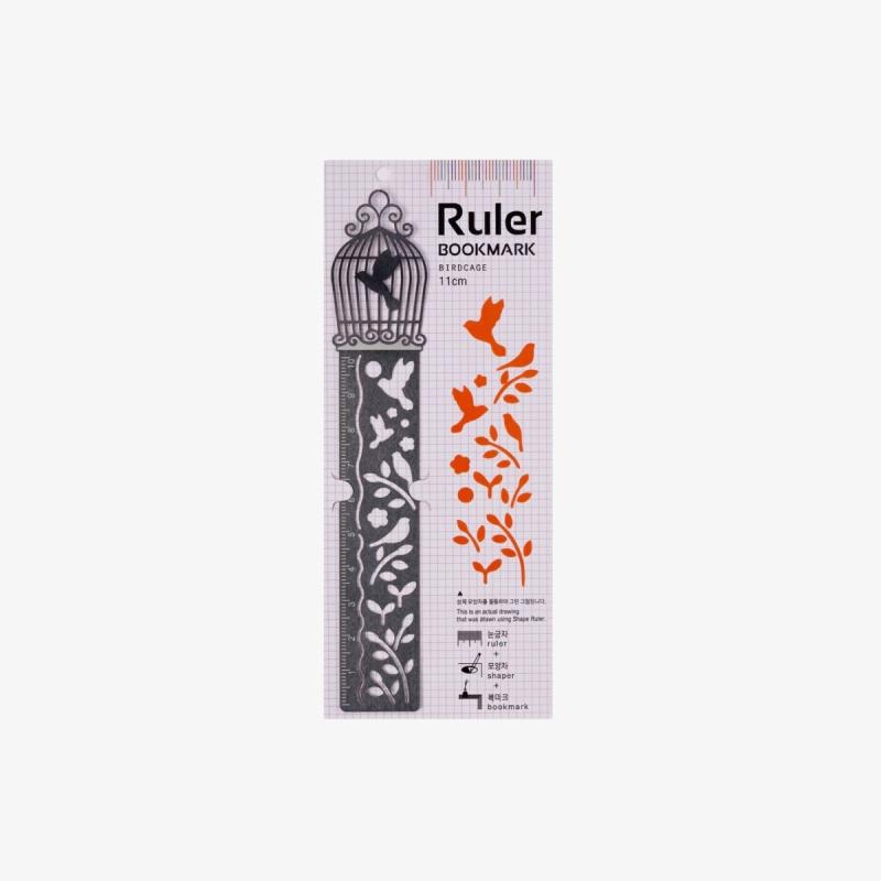 Ruler Bookmark—Birdcage