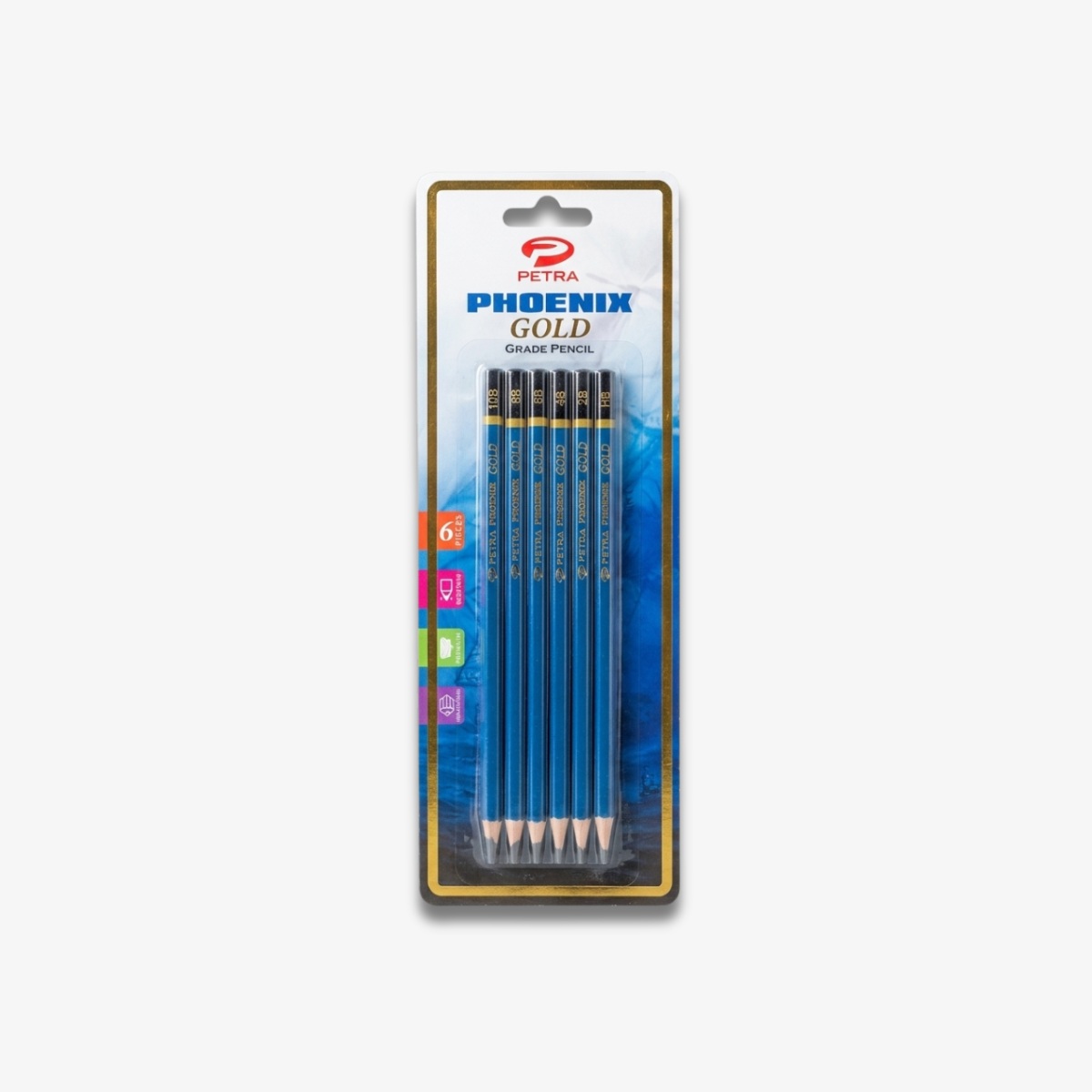 Petra Phoenix Gold Grade Pencil 6 Pcs